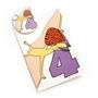 Number Four Dinosaur Card And Badge Set, thumbnail 1 of 5