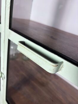 Iron Display Cabinet In Pistachio Green, 4 of 10