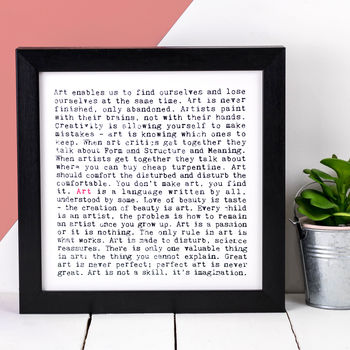 Art Quotes Print, Artist Gift, Art Teacher Gift, 3 of 10