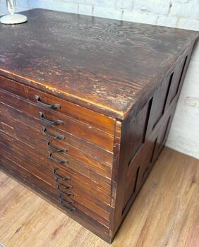 1944 Oak Architects Plan Chest, 5 of 5