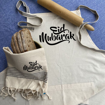 Personalised Apron And Tea Towels, Eid Gift, 2 of 11