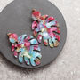 Statement Acrylic Leaf Earrings In Colours, thumbnail 1 of 12