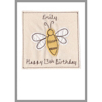 Personalised Bumble Bee Birthday Card For Her Or Him, 6 of 12