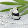 Childrens Sterling Silver Panda Charm Necklace, thumbnail 2 of 6