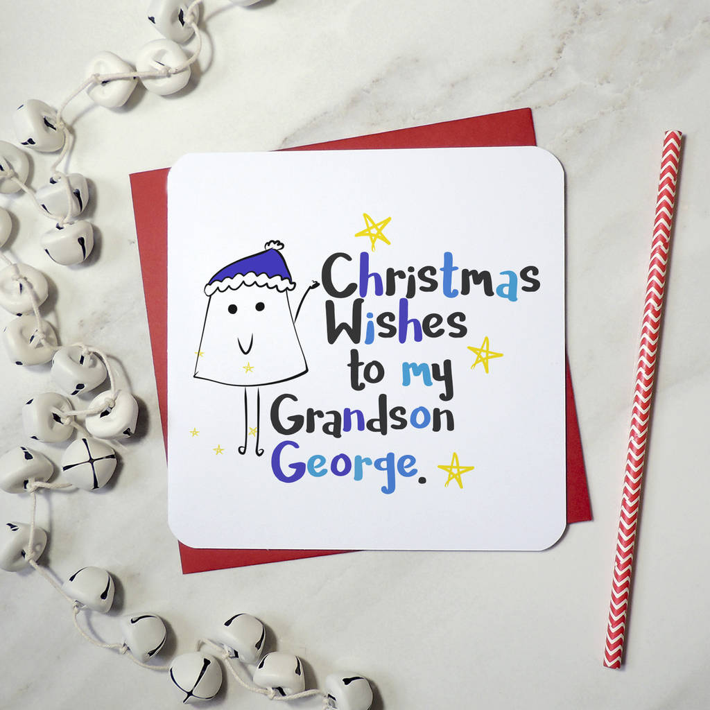 Personalised Grandson Christmas Card By Parsy Card Co Notonthehighstreet