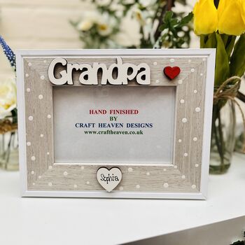 Personalised Grandpa Photo Frame Father's Day Gift, 2 of 3