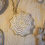 Irish Linen Spider’s Web Halloween Christmas Decoration, thumbnail 2 of 7