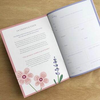 Wellbeing And Mindfulness Journal Plus Seed Kit With Recipes And Mini Colouring Book, 3 of 6