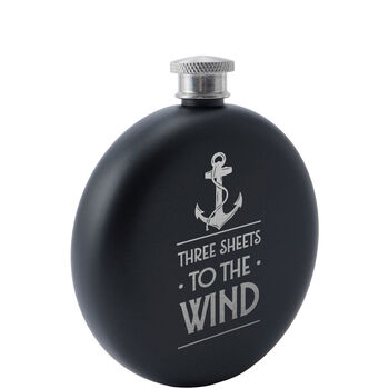 Dapper Chap 'Three Sheets To The Wind' 6oz Hip Flask, 2 of 3