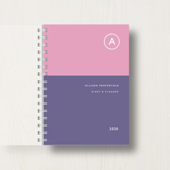 Personalised 2022 Diary With Single Initial Monogram, 9 of 10