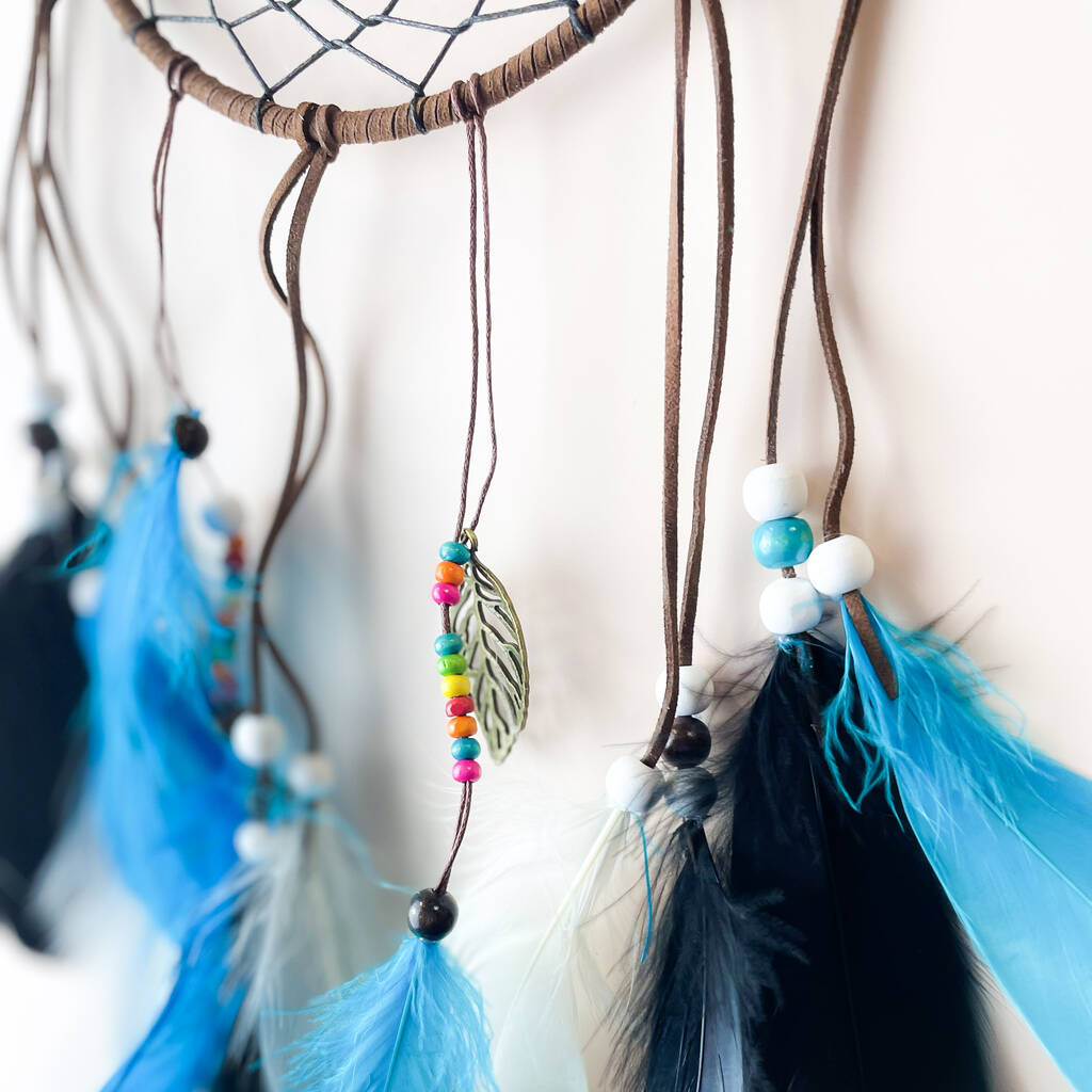 Turquoise And Black Dream Catcher Wall Decor, 1 of 6