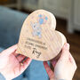 Personalised Oak Heart Congratulations On Becoming Grandparents Gift, thumbnail 2 of 4