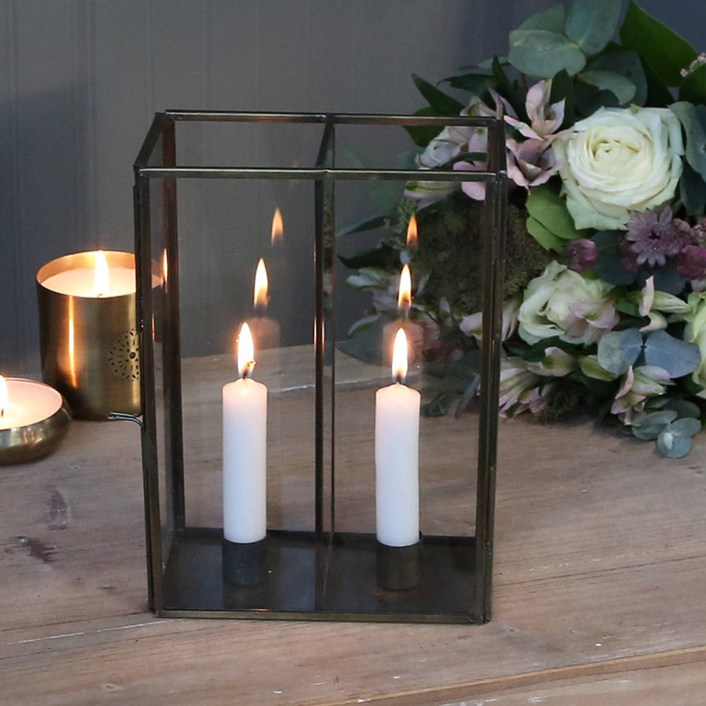 Brass Candlestick Holder With Glass Frame By The Wedding Of My Brass Candlestick Holder With Glass Frame