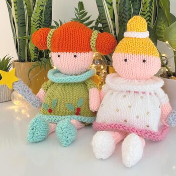Winter Fairy And Christmas Angel Doll Knitting Patterns, 2 of 4