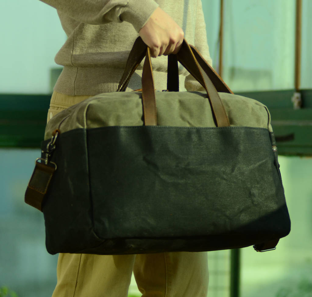 Waxed Canvas Travel Bag By EAZO