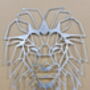 Geometric Lion Head Metal Wall Art Home Office Decor, thumbnail 9 of 9