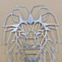 Geometric Lion Head Metal Wall Art Home Office Decor, thumbnail 10 of 10