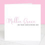 Personalised Christening Or Baptism Calligraphy Card, thumbnail 4 of 6