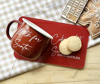 Personalised Santa Christmas Eve Board And Mug, 2 of 3