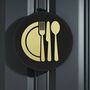Kitchen Door Sign In Matte Black Acrylic With Raised Plate And Cutlery Design, thumbnail 2 of 3