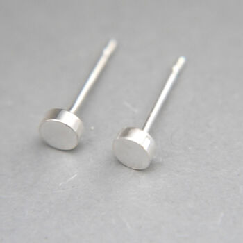 Recycled Silver Dot Earrings, 5 of 5