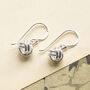 Sterling Silver Dangly Simple Knot Earrings, thumbnail 1 of 4