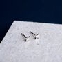 Sterling Silver Dainty Star Stud Earrings, thumbnail 4 of 8