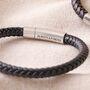 Men's Personalised Bold Leather Bracelet, thumbnail 4 of 9