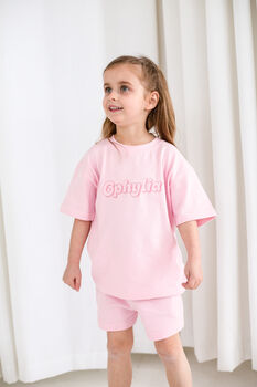 Personalised Bubble Embroidered T Shirt And Short Set, 2 of 9