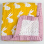 Four Layer Organic Cotton Rabbit Blanket, thumbnail 1 of 3