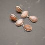 Peach Moonstone 925 Silver Earrings, thumbnail 5 of 8