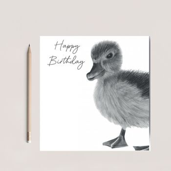 Adorable Duckling Happy Birthday Card, 2 of 3