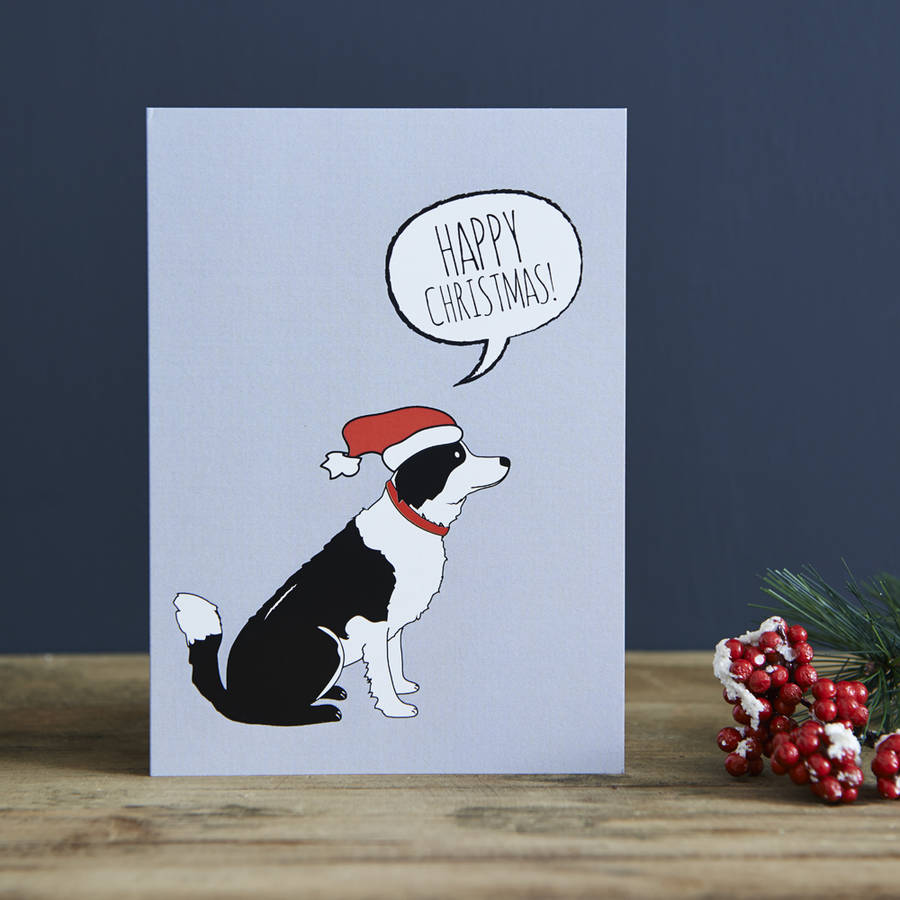Border Collie Christmas Card By Sweet William Designs ...