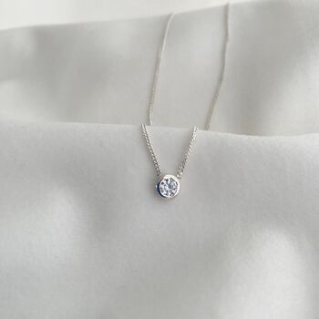 Diamond Solitaire Necklace On The Chain, 9 of 9