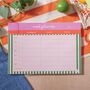 A4 Weekly Meal Planner Pad | Cabana Stripe, thumbnail 1 of 6