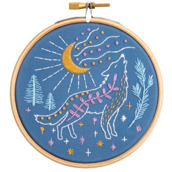 Celestial Wolf Mini Embroidery Kit, 4 of 4