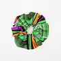 Two African Print Scrunchies | Green Kofi Print, thumbnail 6 of 6
