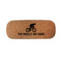 Cork Glasses Case 'Two Wheels One Vision' | Beauty | Travel Case | Cycling | Bike Enthusiast, thumbnail 2 of 2