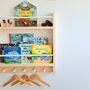 Nursery Bookcase With Rail And Pegs, Nursery Decor, thumbnail 7 of 11