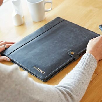 Personalised Buffalo Leather Document Portfolio, 2 of 10