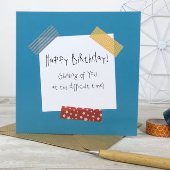 funny birthday card thinking of you… difficult time by wink design ...