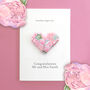 Personalised Floral Wedding Origami Heart Card, thumbnail 1 of 12