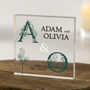 Personalised Couple Initials Acrylic Block Keepsake, thumbnail 1 of 2