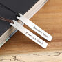 Personalised Names Pewter And Leather Bookmark, thumbnail 1 of 10