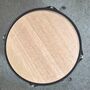 Real Drum Table Large Wood Grain, Chrome, Man Cave, Drummer, Upcycled, thumbnail 6 of 11
