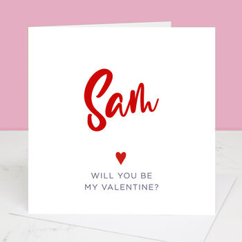 Will You Be My Valentine Personalised Valentine's Day Card, 3 of 5