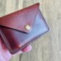 Brown Leather Handmade Card Wallet, thumbnail 6 of 7