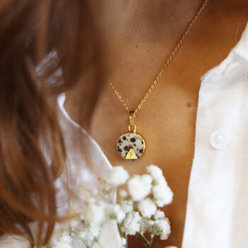 Dalmatian Jasper Personalised Gemstone Necklace, 2 of 6