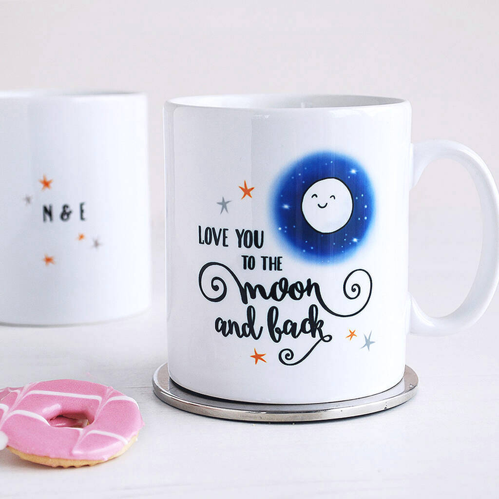 I Love You To The Moon & Back Ceramic Valentines Day Gift Mug 
