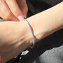 Blue Topaz Gemstone Sterling Silver Tennis Bracelet, thumbnail 2 of 5